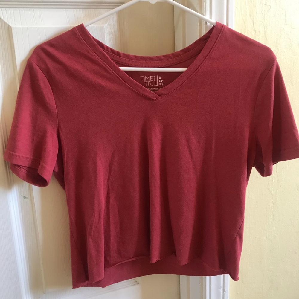 Faded red short sleeved tee, women’s small